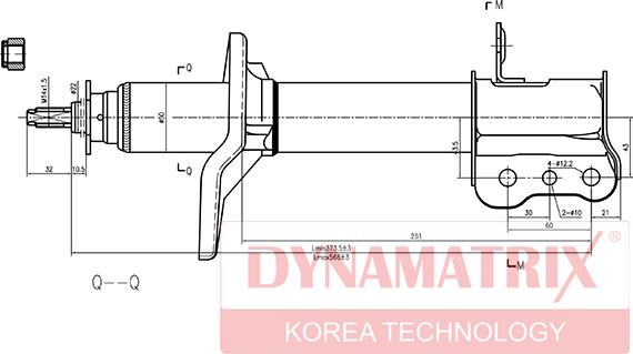 Dynamatrix DSA634046 - Ammortizzatore autozon.pro