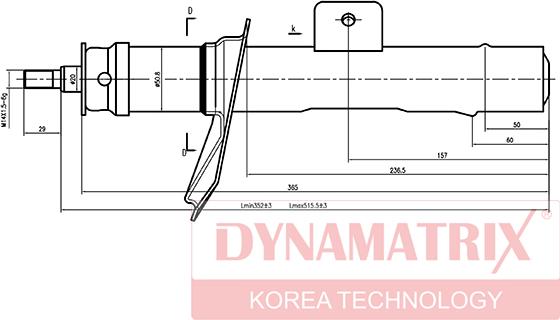 Dynamatrix DSA633838 - Ammortizzatore autozon.pro