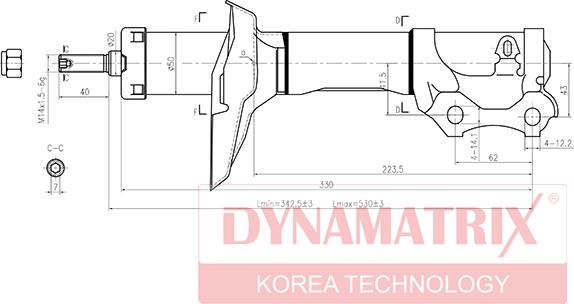 Dynamatrix DSA633712 - Ammortizzatore autozon.pro