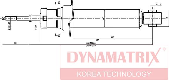 Dynamatrix DSA341325 - Ammortizzatore autozon.pro