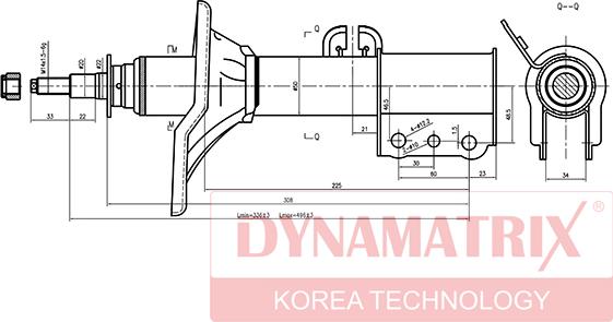 Dynamatrix DSA334035 - Ammortizzatore autozon.pro