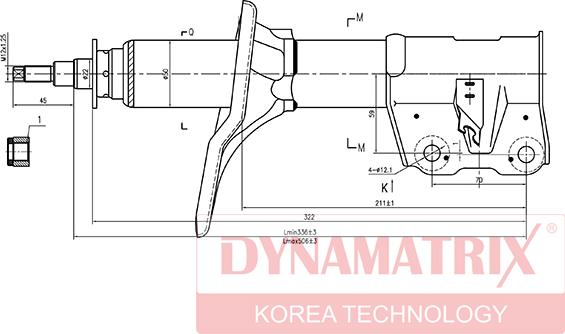 Dynamatrix DSA334309 - Ammortizzatore autozon.pro