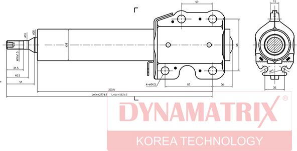 Dynamatrix DSA335810 - Ammortizzatore autozon.pro