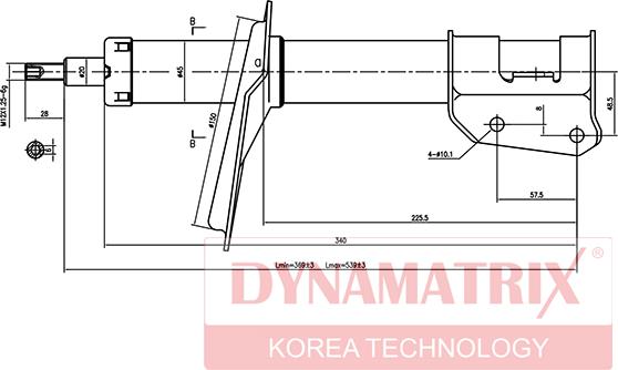 Dynamatrix DSA333842 - Ammortizzatore autozon.pro