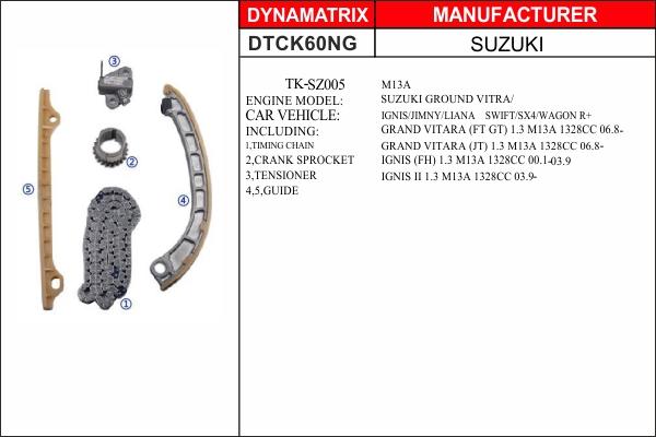 Dynamatrix DTCK60NG - Kit catena distribuzione autozon.pro