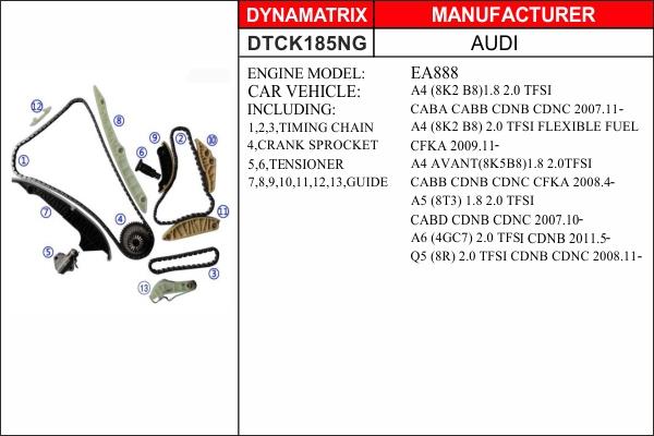 Dynamatrix DTCK185NG - Kit catena distribuzione autozon.pro