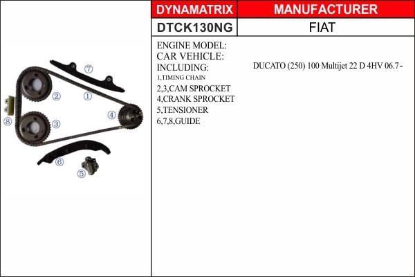 Dynamatrix DTCK130NG - Kit catena distribuzione autozon.pro