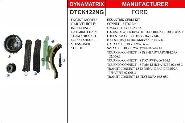 Dynamatrix DTCK122NG - Kit catena distribuzione autozon.pro