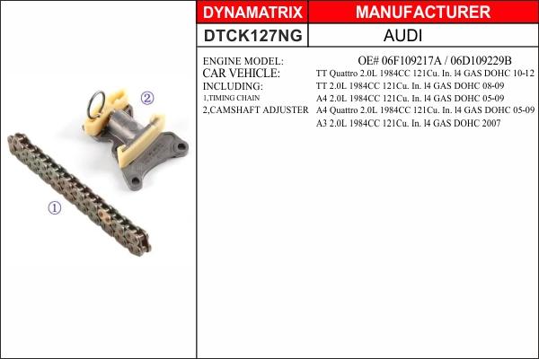 Dynamatrix DTCK127NG - Kit catena distribuzione autozon.pro