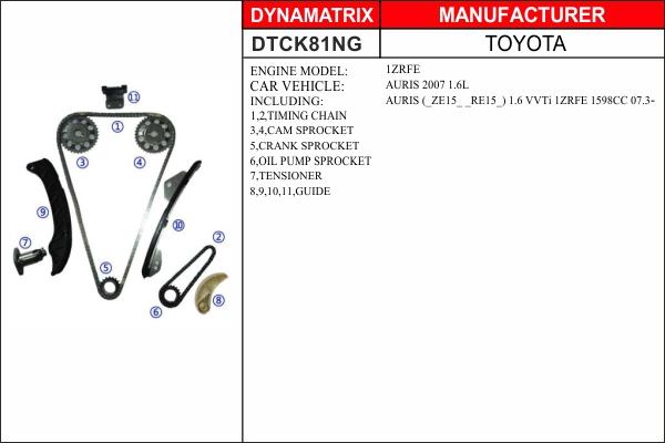 Dynamatrix DTCK81NG - Kit catena distribuzione autozon.pro