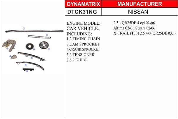 Dynamatrix DTCK31NG - Kit catena distribuzione autozon.pro