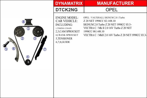 Dynamatrix DTCK2NG - Kit catena distribuzione autozon.pro