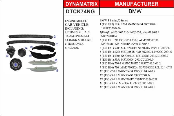 Dynamatrix DTCK74NG - Kit catena distribuzione autozon.pro