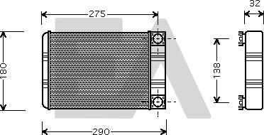 EACLIMA 45C50017 - Scambiatore calore, Riscaldamento abitacolo autozon.pro