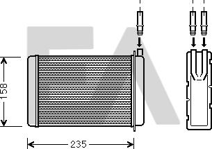 EACLIMA 45C60005 - Scambiatore calore, Riscaldamento abitacolo autozon.pro