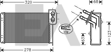 EACLIMA 45C60023 - Scambiatore calore, Riscaldamento abitacolo autozon.pro