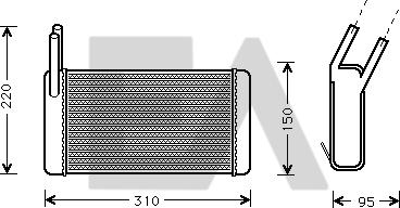 EACLIMA 45C05019 - Scambiatore calore, Riscaldamento abitacolo autozon.pro