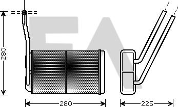 EACLIMA 45C05022 - Scambiatore calore, Riscaldamento abitacolo autozon.pro