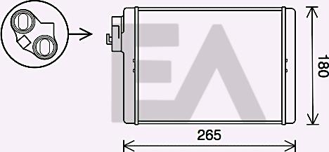 EACLIMA 45C02008 - Scambiatore calore, Riscaldamento abitacolo autozon.pro