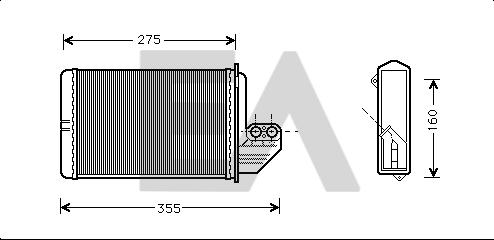 EACLIMA 45C07014 - Scambiatore calore, Riscaldamento abitacolo autozon.pro