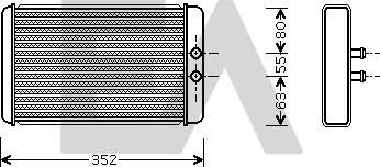 EACLIMA 45C25022 - Scambiatore calore, Riscaldamento abitacolo autozon.pro