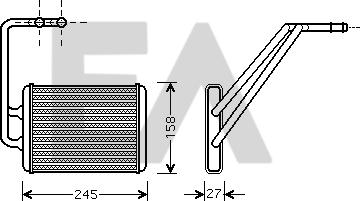 EACLIMA 45C28008 - Scambiatore calore, Riscaldamento abitacolo autozon.pro