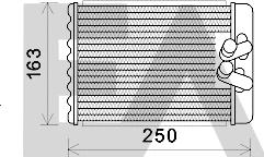 EACLIMA 45C28038 - Scambiatore calore, Riscaldamento abitacolo autozon.pro
