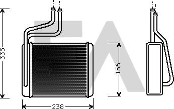 EACLIMA 45C22015 - Scambiatore calore, Riscaldamento abitacolo autozon.pro