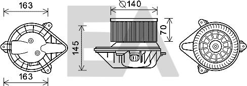 EACLIMA 42A54009 - Elettromotore, Ventilatore abitacolo autozon.pro