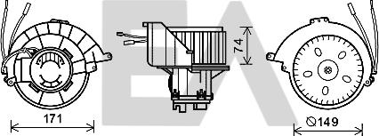 EACLIMA 42A54010 - Elettromotore, Ventilatore abitacolo autozon.pro