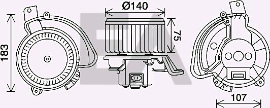 EACLIMA 42A54025 - Elettromotore, Ventilatore abitacolo autozon.pro