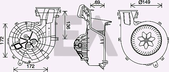 EACLIMA 42A54026 - Elettromotore, Ventilatore abitacolo autozon.pro