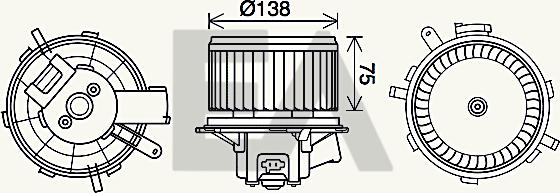 EACLIMA 42A55019 - Elettromotore, Ventilatore abitacolo autozon.pro