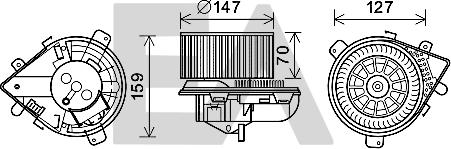 EACLIMA 42A55016 - Elettromotore, Ventilatore abitacolo autozon.pro