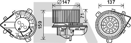 EACLIMA 42A55011 - Elettromotore, Ventilatore abitacolo autozon.pro