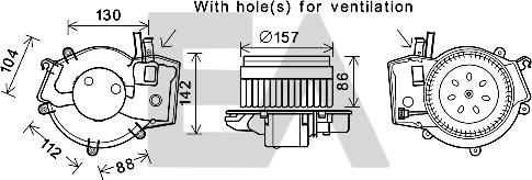 EACLIMA 42A50034 - Elettromotore, Ventilatore abitacolo autozon.pro