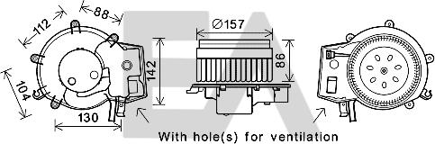 EACLIMA 42A50029 - Elettromotore, Ventilatore abitacolo autozon.pro