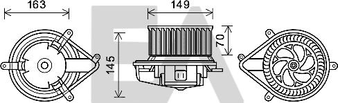 EACLIMA 42A60001 - Elettromotore, Ventilatore abitacolo autozon.pro