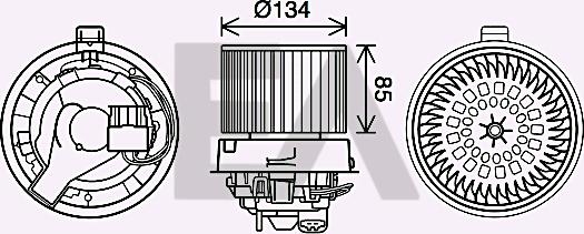 EACLIMA 42A60033 - Elettromotore, Ventilatore abitacolo autozon.pro