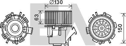 EACLIMA 42A60027 - Elettromotore, Ventilatore abitacolo autozon.pro