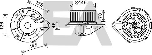 EACLIMA 42A02001 - Elettromotore, Ventilatore abitacolo autozon.pro