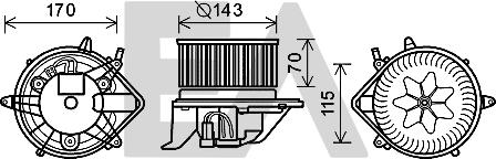 EACLIMA 42A07003 - Elettromotore, Ventilatore abitacolo autozon.pro