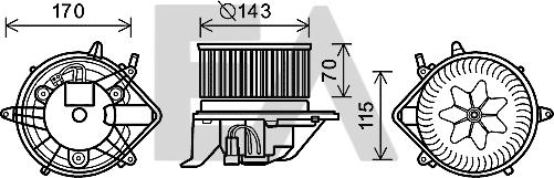 EACLIMA 42A07002 - Elettromotore, Ventilatore abitacolo autozon.pro