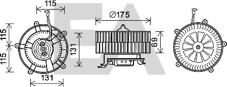 EACLIMA 42A07007 - Elettromotore, Ventilatore abitacolo autozon.pro