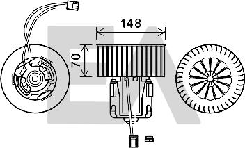 EACLIMA 42A07014 - Elettromotore, Ventilatore abitacolo autozon.pro