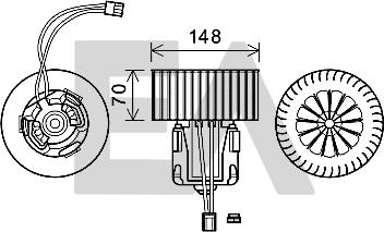 EACLIMA 42A07013 - Elettromotore, Ventilatore abitacolo autozon.pro