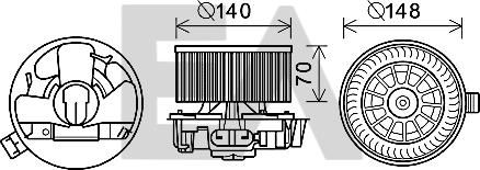 EACLIMA 42A15001 - Elettromotore, Ventilatore abitacolo autozon.pro