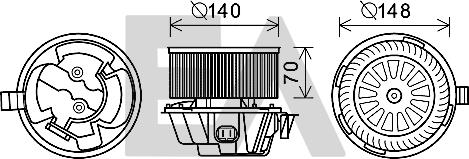 EACLIMA 42A15002 - Elettromotore, Ventilatore abitacolo autozon.pro