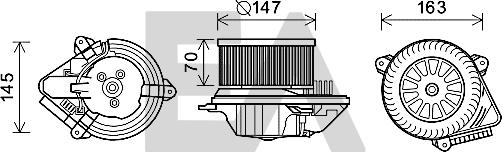 EACLIMA 42A10005 - Elettromotore, Ventilatore abitacolo autozon.pro