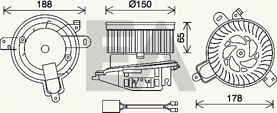 EACLIMA 42A10023 - Elettromotore, Ventilatore abitacolo autozon.pro